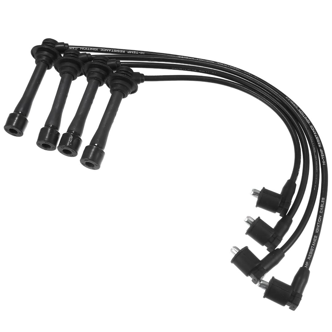 ACROPIX Car Spark Plug Coil Wires Ignition Coil Harness Cable 7mm Fit for Kia Rio 2001-2005 1.5L 1.6L L4 No.0K30F18140/27400-2X140 - Pack of 4