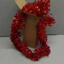 50Ft Red Christmas Garland Decorations,Xams Tinsel Stems Non-Lit Soft Twist Garland Decor for Tree Stairs Railing Front Door Mantle Fireplace Indoor Outdoor Holiday Home