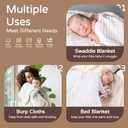 Yoofoss Hooded Baby Towels for Newborn 2 Pack 100% Muslin Organic Cotton Baby Bath Towel with Hood for Babies, Infant, Toddler and Kids, 32x32Inch, Soft and Absorbent Newborn Essential,White-2 Pack