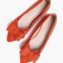 SAILING LU Bow-Knot Ballet Flats for Women Pointed Toe Crystals Wedding Shoes Comfort Light Weight Loafers, Size 9