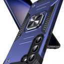 DASFOND Galaxy S23 Case, Military Grade Shockproof Protective Phone Case Cover with Enhanced Metal Ring Kickstand [Support Magnet Mount] Compatible with Samsung Galaxy S23, Blue