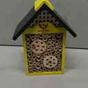 Bee House - Weather-Resistant Natural Wood Mason Bee Box for Power Pollinators - Simple Installation for Gardens - Pollinator House