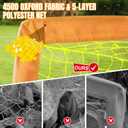 Pro-Grade Kids Backyard Soccer Goal, Tear-Resistant 5-Layer Polyester Soccer Net & 10mm Poles for Maximum Durability, 4x3ft/6x4ft/7x5ft, Pop Up Portable Soccer Training Equipment Set with Size 4 Ball