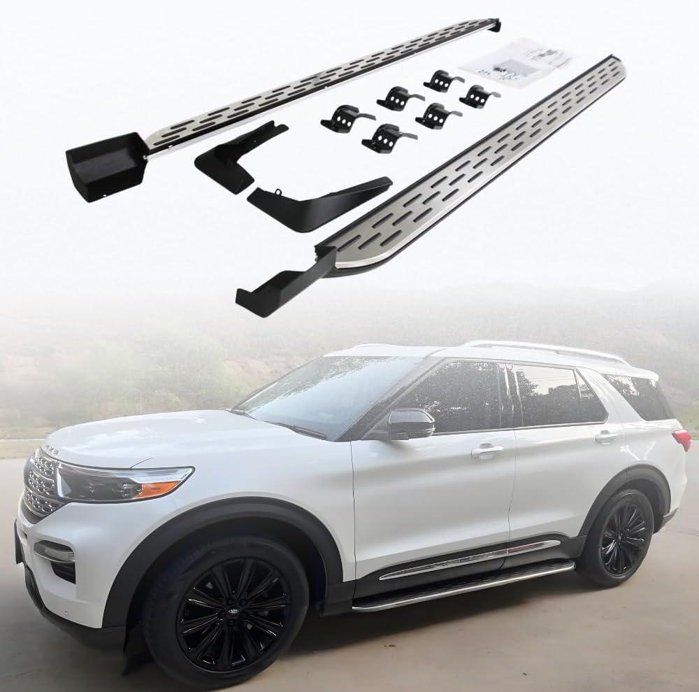 Side Steps Fit for Ford Explorer 2020-2024 2025 XLT,ST,Limited,Hybrid,Platinum,Running Board Nerf Bar (with Mud Flaps)