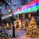 Christmas Laser Projector Light Outdoor: RGB 3 Colors Firefly Moving Laser Lights, IP65 Waterproof Star Projector Lights Show Decor for Garden Yard Holiday Party, Christmas Halloween New Year Gift