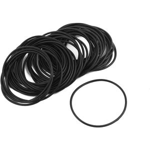 Aexit 50 Pcs Electrical equipment Black 46.2mm x 1.8mm Oil Resistant Sealing Ring O-shape NBR Rubber Grommets