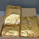 Cocktail High Top Table Covers - 32x43 Inch Fitted Spandex Round Cocktail Tablecloth for Bar Height Standing Table Cloths Reusable, for Party Wedding Banquet Event Decorations, Shiny Gold, 8 Pack