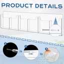 Sherr 4 Pcs Acrylic Brochure Holder Wall Mount with Removable Adjustable Dividers, 6/ 3 Pockets Large Capacity Literature Display Stand for 4''x 9'', 8.5''x11'' Pamphlets, 26.7''x7'' for Office Hotel