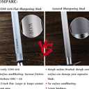 Sharpening Steel Knife Sharpener Rod Flat 12 Inches Honing Steel for Knives Red