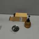 Vintage Soap Dispenser for Bathroom,Glass Kitchen Soap Dispenser with Pump,Farmhouse Antique,Cute Small Rustic Decor(Brown)