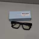 livho Oversized Eyewear Frame for Woman and Men - Rectangle Fashion Glasses for Computer, Chic Preppy Frame (All Black)