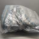 downluxe Indoor Chair Cushions for Dining Chairs, Tufted Overstuffed Textured Foam Kitchen Chair Pads with Ties and Non-Slip Backing, 15.5" x 15.5" x 4", Light Blue, 6 Pack