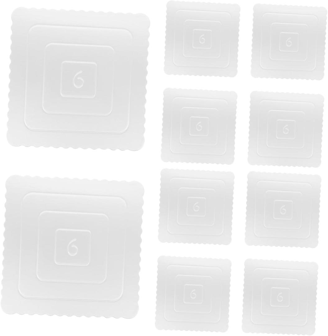 10pcs Cake Base Board Square Cake Board Paper Baking Plate Birthday Party (White)