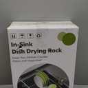 Dish Drying Rack in Sink, Expandable Stainless Steel Dish Drainers for Kitchen Counter, Dish Dryer Rack for Inside Sink, Over The Sink Dish Racks with Utensil Holder, Silver