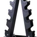 LIONSCOOL Premium Solid Steel Dumbbell Rack Stand Only, A-Frame Portable Weight Storage Organizer with Optional Tray and Wheels, Perfect for Home Gym Fitness Storage (200LBS/300LBS/700LBS Weight Capacity)