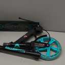 Kick Scooter for Kids Ages 8+ Teens & Adults, with Front handbrake and Rear Brake, and Adjustable Handlebars, Big Sturdy PU Flash Wheels Great Gift & Toy (Black)