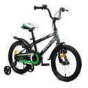 ACEGER Simon Kids Bike for Boys Girls Toddlers, Unisex for Aged 3-13 Years, 12 14 16 18 Inch Children Bicycle with Training Wheels, 20 Inch Bike with Kickstand (Green)