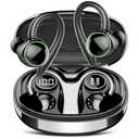 Wireless Earbuds, Bluetooth 5.4 Headphones Sport, Over Ear Buds With ENC Noise Cancelling Mic, 48H, Wireless Earphone With Earhooks, Stereo Deep Bass, IP7 Waterproof Headset for Workout, Black