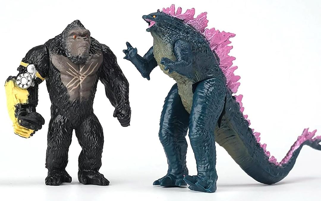 Epic Monster Battle Action Figures Set, 4-Pack 4.7" Tall Collectible Toys, Highly Detailed and Articulated, Ideal for Fans and Collectors, Movie Monster Series (4pcs)