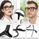For Women Men Square Bifocals Blue Light Blocking Readers