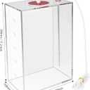Aquarium Choice Acryli Made Liquid Storage Bucket Doing Pump Reservoir Container (4.7 * 7.4 * 10.9 Inch;5000ml/5LRed)