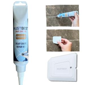 Tile Grout Repair Kit (Brown, 8.8 oz-250 Gr), Four-Way Use, Repair, Repaint, Fill The Gaps, Fast Drying, Odorless, Waterproof and Pre-Mixed Grout Pen For Shower, Kitchen, Pool, Bathroom