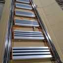 8 Step Ladder, Folding Ladder with Wide Anti-Slip Pedal, Sturdy Steel Step Stool, Convenient Handrail, Lightweight, Portable for Home, Kitchen, Garage