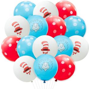 CBweidiu 40PCS Cats Hat Party Balloons for Kids, Doctor Cats Hat Latex Balloons for Party Decoration, 12 Inch Cats Hat Balloons for Indoor Outdoor Party, Blue Red Latex Balloons for Party Supplies