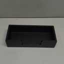 Paper Towel Dispenser Countertop, Wooden Folded Paper Hand Towel Holder for Guest Bathroom, Commercial Tabletop Tissue Dispenser Tray for Multifold C-Fold, Z-Fold, Trifold, Black (1 Pack,Small)