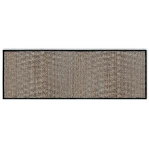 Artoid Mode Washable Non Skid Kitchen Rugs and Mats Doormat, Absorbent Door Mat Rugs for Kitchen Floor Front of Sink Hallway Black 17x47 Inch