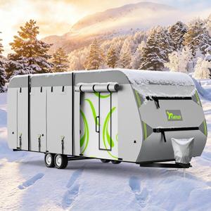 Travel Trailer RV Cover 22-24 ft, 420D Oxford Fabric Camper Cover