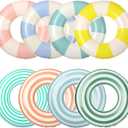 Libima 8 Pcs Inflatable Pool Floats for Adults, Swimming Rings Swim Tube Pool Rings Floaties for Adults Hawaiian Beach Party Decorations (29.5 Inch)