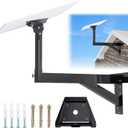 Starlink Gen 3 Mount, Ybervont Starlink Mounting Kit, Heavy Duty Long Wall Mounts for Internet Kit Satellite, Pole Mount with Pipe Adapter (Long Wall Mount)
