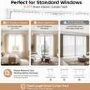 Smart Electric Curtain Track, 98.4" Motorized Curtain Rail with APP & Remote Control, Ultra Quiet Automatic Smart Home Curtain System for Living Room Bedroom, Fixed-Length Design