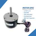 0131M00061SP 1/4HP Condenser Fan Motor Replaces Goodman Air conditioner Amana Janitrol 0131M00014PS, Zhongshan Broad-Ocean YDK-180S84062-01 Motor, 830RPM 208/230V 1.5A SSX160481BA, GSC130481AE Leungoo