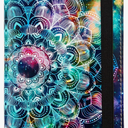 AIRMORS Passport Holder,Passport Cover Rfid Blocking Travel Wallet Cute Personalized Womens Mens Credit Card Wallet (Mandala in the Galaxy)