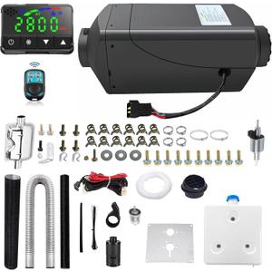 Diesel Air Heater Intelligent 12V/8KW Parking Heater,Diesel Heater with Digital Display Screen 9L Fuel Tank and Muffler,Suitable for RV,Trailer,Truck,BoatJB-017)