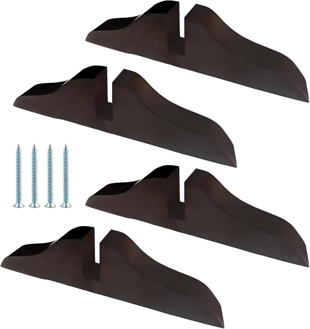 4pcs Folding Room Divider Stand, Folding Privacy Screen Holder Wooden Room Divider Stand with Screws, Heavy Duty Partition Feet for Home, Office, Hotel (4 Color Options). (Black)