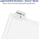 Avery Legal Exhibit Side Tab Dividers, Avery-Style, 26-Tab, 76-100, Letter Size, White, 25 per Set (11397)