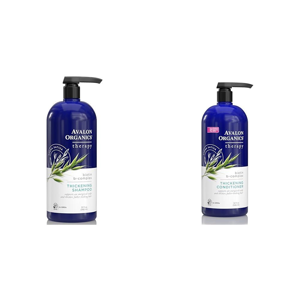 Avalon Organics Biotin B-Complex Thickening Shampoo, 32 Fl Oz Conditioner, 32 Fl Oz