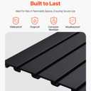 VEVOR Slat Wall Paneling, 2 x 4 ft, PVC Garage Slatwall with Modular Design, Black Slat Wall Easy-to-Install Adjustable Slatwall Panel with Coupling Structure & DIY Cutting, Fits for Storage & Display