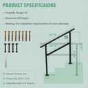 2 Pack Hand Rails for Outdoor Steps,2-3 Step Railing for Stairs,Adjustable Porch Railing,Hand Rails for Seniors,Outdoor Deck Handrails for Exterior Steps,Black