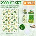 Hahafelt 8 Pcs St Patrick Day Kitchen Decor Set 4 Four Leaf Clover Dish Towel 2 Pot Holder 2 Oven Mitt Tent for Car Irish Hat Kitchen Accessories Rv Campers Home Decorations