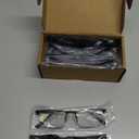 3 Pack Reading Glasses for Men Blue Light Blocking, Lightweight Metal Rectangle Semi Rimless Readers for Men, Anti Eyestrain/UV, Half Frame Spring Hinge Eyeglasses with Pouches 325