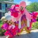 50 Pcs Hot Pink Foil Cone Star Balloons - Big 26 inch Pink Explosion Star Mylar Balloons for Party Supplies - Christmas, Birthday, Wedding Decorations