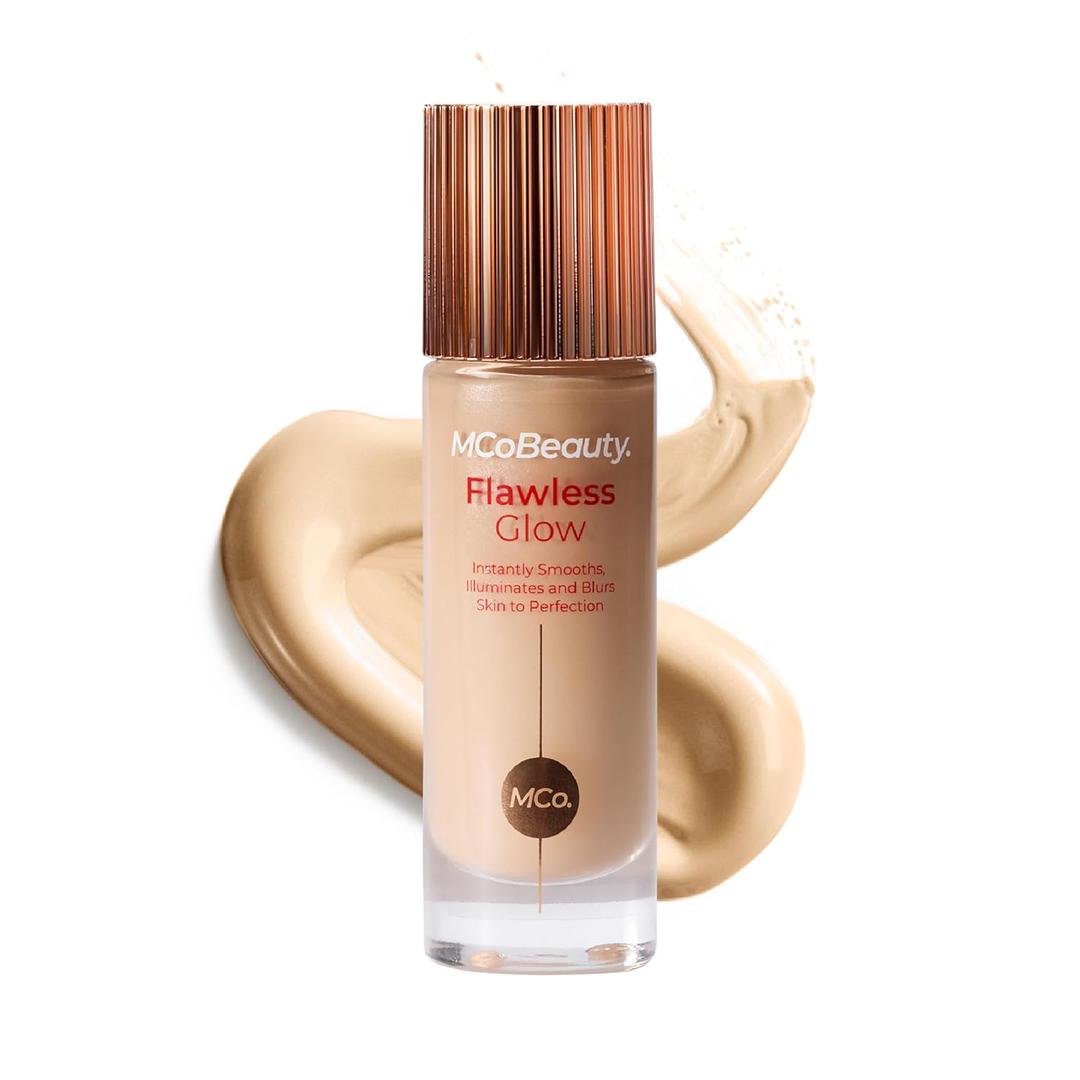 MCoBeauty Flawless Glow Luminous Skin Filter - 2 - Fair - 4-in-1 Luminous Primer, Foundation Booster & Liquid Highlighter with Squalane - Radiant Glow Complexion Perfector Face Makeup