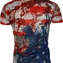 Oiefeen American Flag Shirt Patriotic Shirt USA Flag Tee,4th of July Shirts Independence Day Short Sleeve for Men (XXXL)