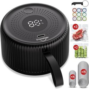 Mason jar vacuum sealer for All Your Food Storage: Wide Mouth Jars, Regular Mouth Jars and Vacuum Bags, Powerful Compact mason genie vacuum sealer kit,Portable Food Sealer Keep Food Fresh Longer