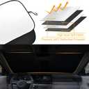 2026 Upgrade Front Windshield Sunshade fit for Hyundai Kona 2024-2025 2026 Reflector Foldable Car Shade Automotive Windshield Sunshades for Hyundai Kona Windshield Sun Shade |Keeps Your Vehicle Cool|