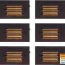 CLOUDY BAY 5CCT 12V 4W Low Voltage LED Step Light with Horizontal Louvered Faceplate for Steps Decks Stairs, Outdoor Stair Lights, Wet Locations,6 Pack, Oil Rubbed Bronze